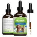 Pet Wellbeing Life Gold pro psy - podporuje detoxikaci, imunitní systém zdraví, antioxidanty - Vet- Vydávaný bylinný doplněk - 4 oz (118 ml)