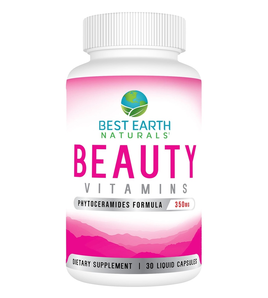 Nejlepší Naturals Země Krása Vitamíny Phytoceramid Pills - Skin Hydratační Supplement s Alpha Lipoic Acid a více pomoci podporovat hydratované kůže - 30 Počet