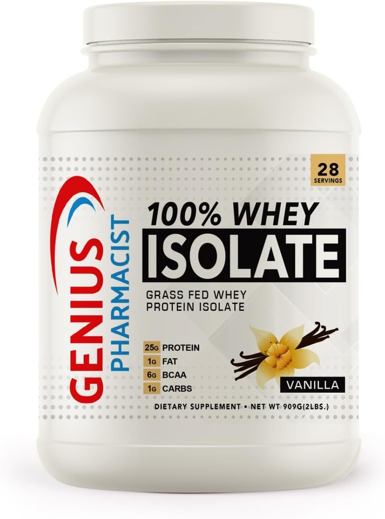 100% WHEY izolát Vanilla - 2 lb (909 Grams) - 28 Služeb