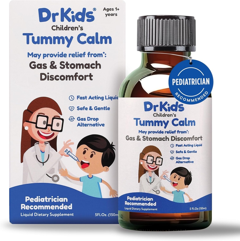 Tummy Klid Dr. Děti Dětské Plynové Relief & Upset Žaludeční Podpora, Alternativní Plynové Kapky pro novorozence & Děti, Bezpečné & Gentle Oral Solution, Přírodní Zácpa Relief, 5 Fl Oz (Balení 1)