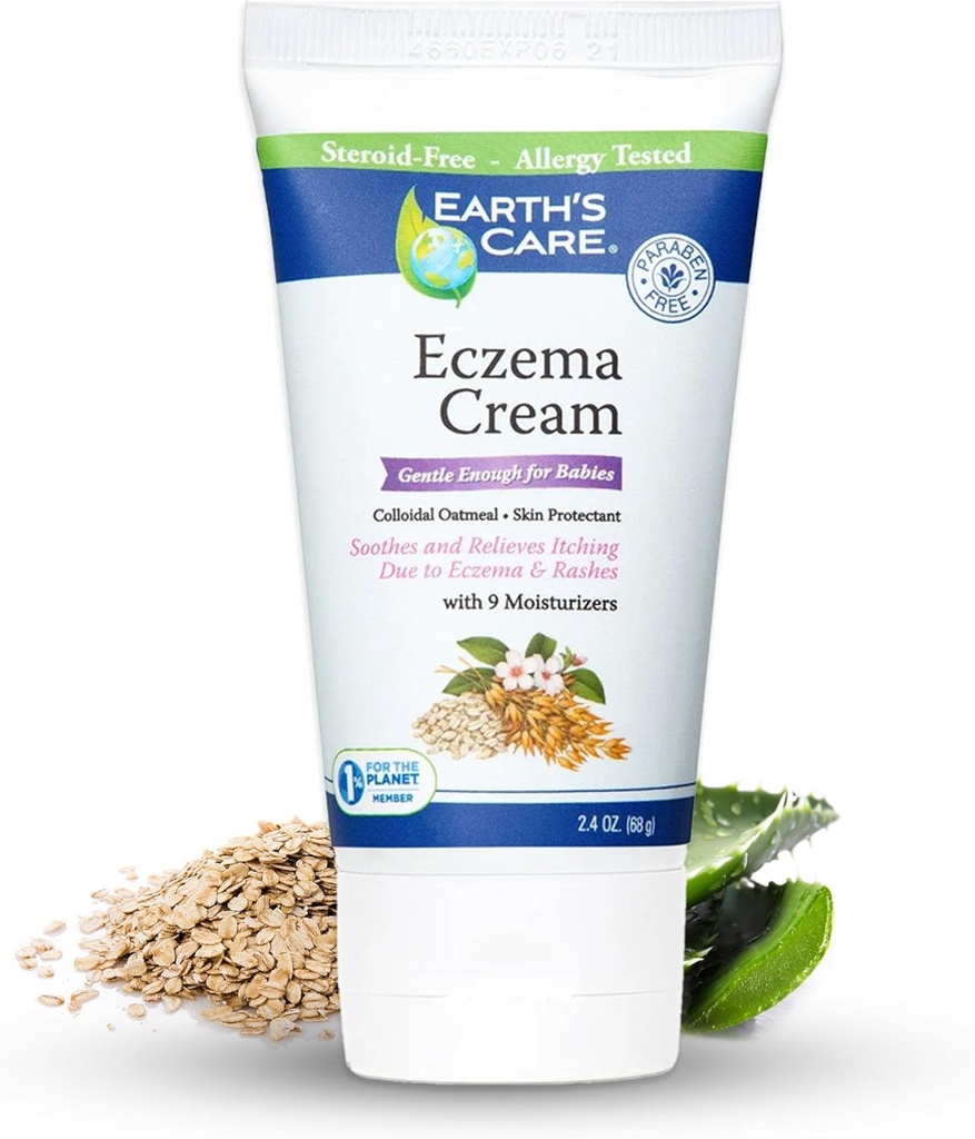 Ekzém Ekzém krém pro dospělé a děti - Koloidní Ovesná kaše Ekzém Léčebný krém s 9 Moisturizery - 2.4 OZ