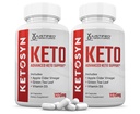 (2 Pack) Ketosyn Keto ACV pilulky 1275MG Keto podpora míchací kapsle Alternativa k Keto ACV gumové masti s jablečným octem extra panenský olivový olej prášek zelený čaj list 120 Kapsle