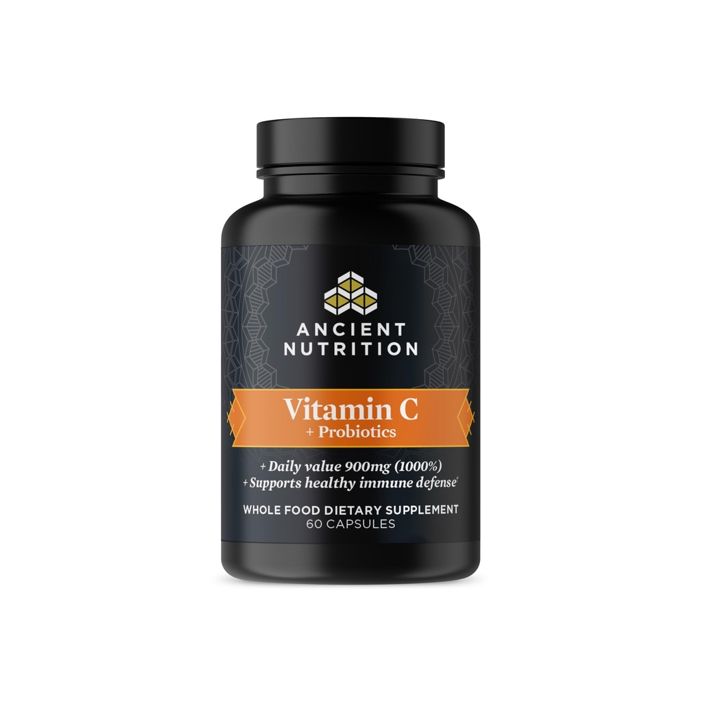 Starověké Nutriční Probiotika a vitamin C dodatek, Podporuje zdravý imunitní systém a Gut zdraví, Made Without GMO, Superfoods dodatek, Paleo a Keto Friendly, 30 Služební