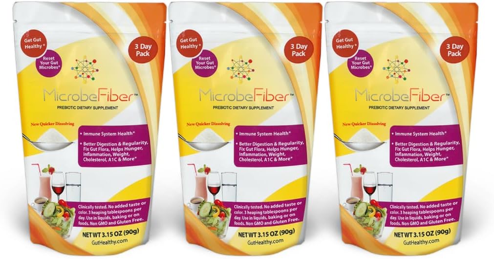 Prebiotický rozpustný fiber - Reset Gut Microbes & Get Gut Zdravý - 3-denní cestovní balíček