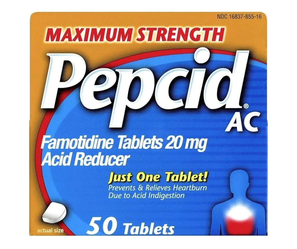 Pepcid Acid Reducer Maximální pevnost tablety, 100- Počet