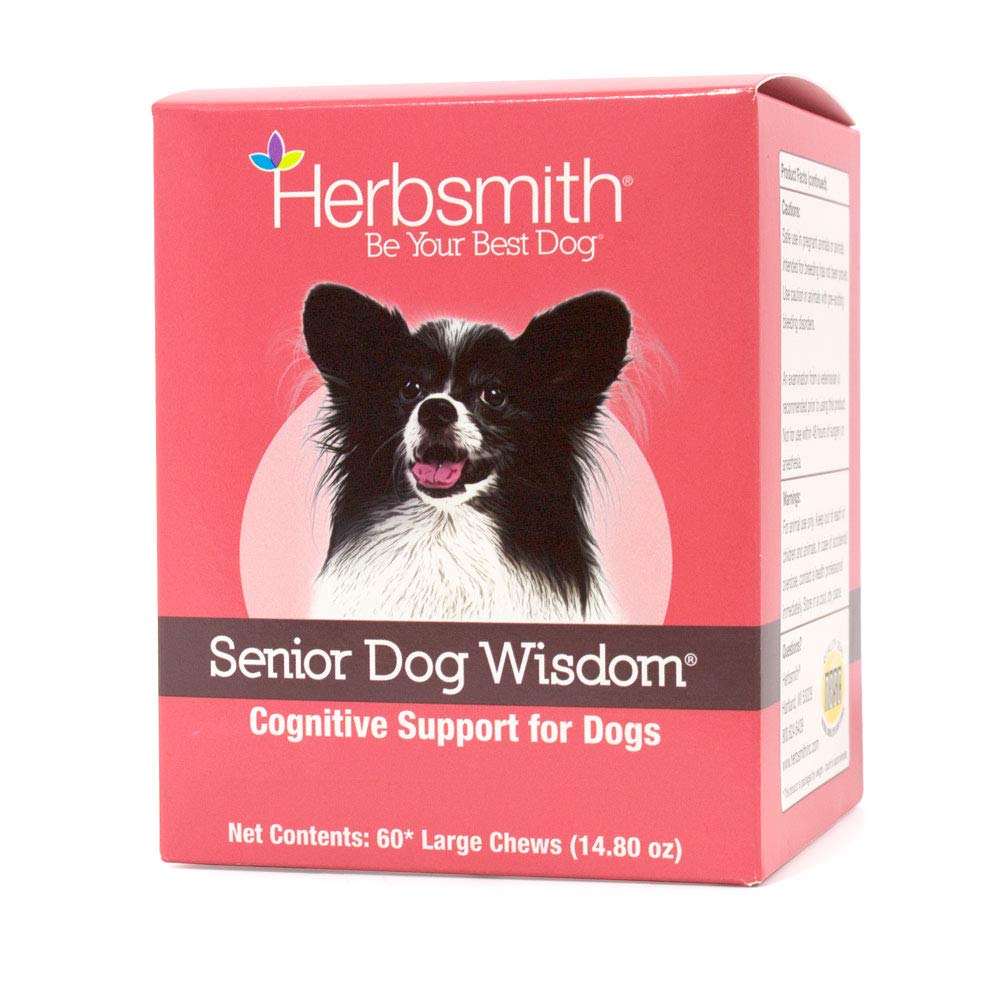 Herbsmith Senior Dog Wisdom - Doplatek pro psa - DHA pro senior Dog Brain Health - Dogs- 60ct Large Chews