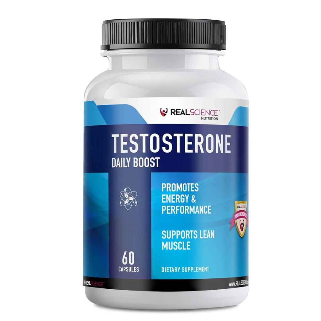 Denní Boost zdarma Testosteron Booster pro muže - Nejsilnější doplněk pro růst svalů, kulturistika a energie s 9 výkonných složek - 60 Kapsle