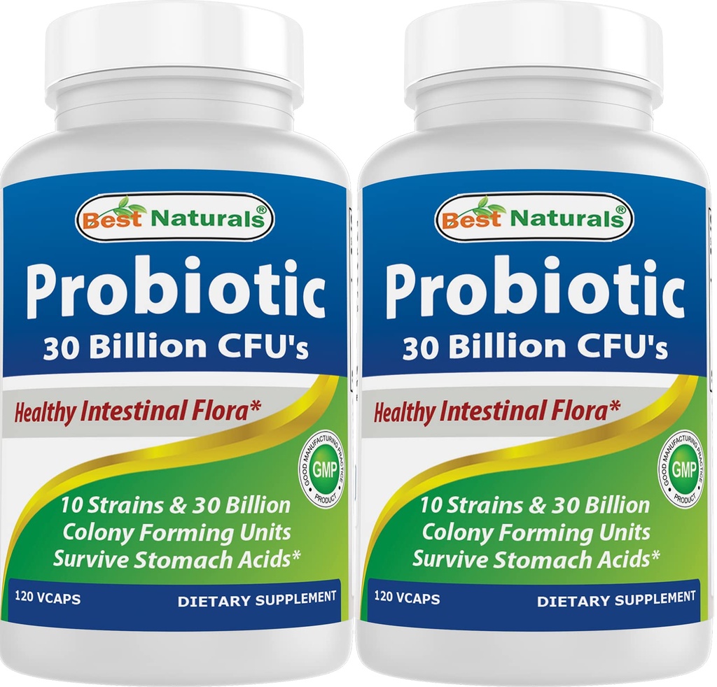 Nejlepší Naturals Probiotic 10 Strains 30 Miliardy Specable 120 Veggie Caps (120 Počet (balení po 2))