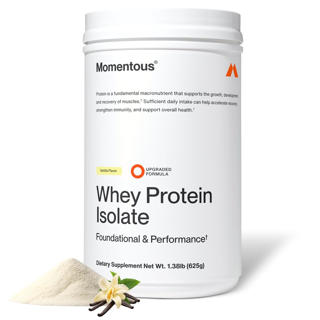 Momentský esenciální grass- Fed syrovátkový protein prášek - 20 g syrovátkového izolátu protein - NSF Certified for Sport - gluten- Free - 24 Služení pro základní každodenní použití - Vanilla - Balíček květen Vary