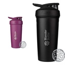 BlenderBottle 24- Ounce nerezová ocel Shaker Cups s Wire Whisk, Plum a Black