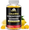 Creatine Gummy Doplněk - Lemon Ochucené Creatine Monohydrát Předcvičení Chews for Energy Boost, Creatine dodatek pro budování svalů a síly, Vegan, Non- GMO 90 Počet