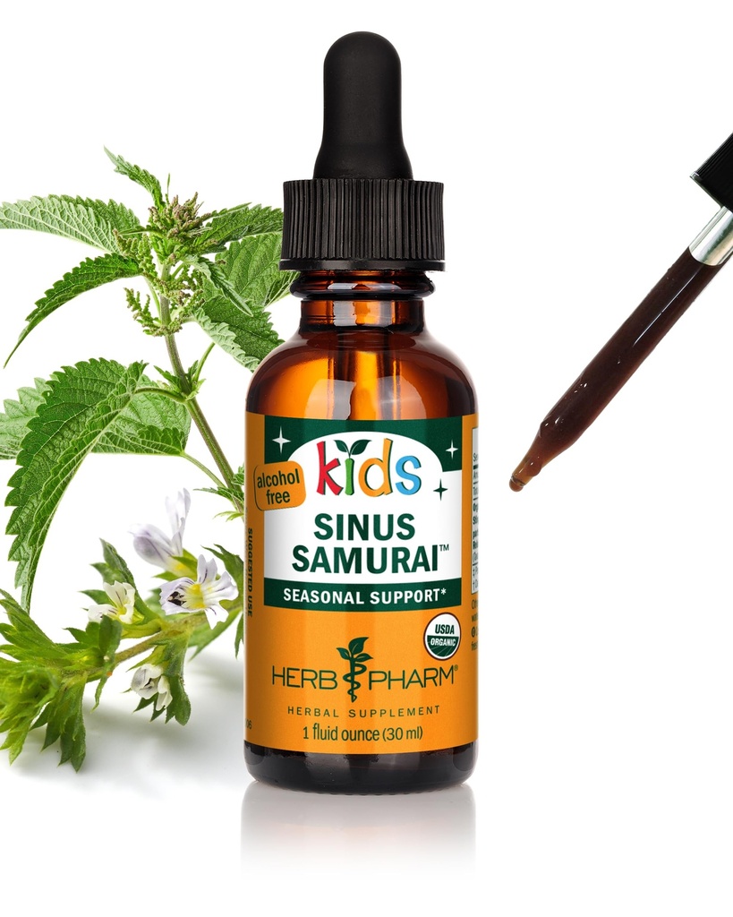 Herb Pharm Kids Certified - Alkohol-Free Sinus samurai Liquid Herbal Formule, Organic, 1 Fl Oz