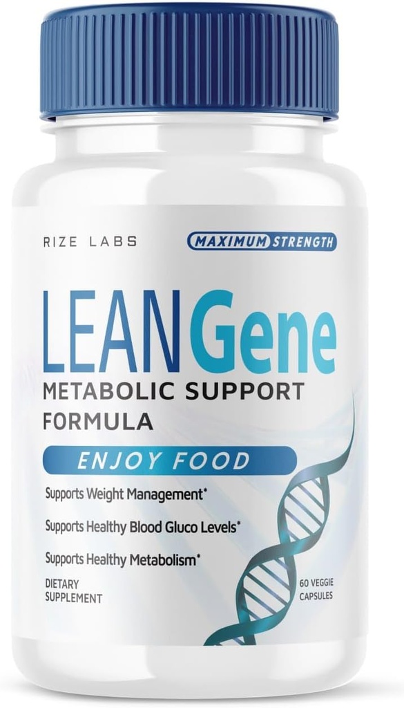 Rize laboratoře Lean Gene dodatek, Metabolická podpora Formule pro pokročilé hubnutí, Maximální síla Kapsle, All- přírodní pilulky (60 Kapsle)