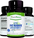 Power By Naturals: Leptin spalovač tuků s karbem Blocker - 60 gluten- Free Kapsle, Leptin hubnutí dietní pilulky, Efektivní spalovač tuků, Appetite Conpressant