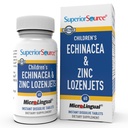 Superior Source Children 's Echinacea & Zinc Lozenjets - Herbal Imunitate Support for Kids - Non- GMO & Gluten- Free - Pepermint - 60 microLingual Disolvable Tablet