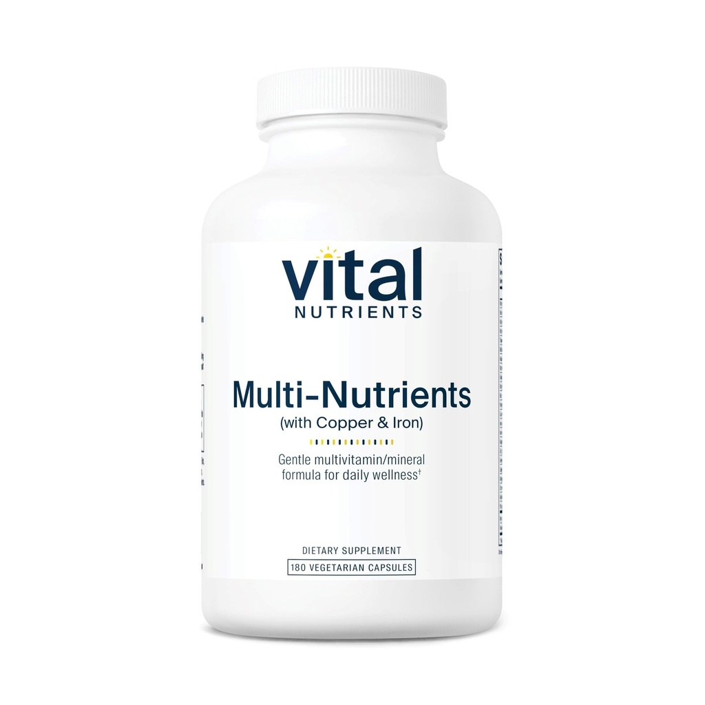 Vitální výživné látky Multi- Nutrients 4 Current124; Citrát / Malate Formule (s mědí a železem) Current124; MultiVitamin / Mineral Formule s potent Antioxidants Current124; Biologicky dostupný Form Current124; Non- GMO Current124; 180 Kapsle