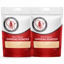 Červený Panax Ginseng Prášek s přírodní ženšen (16 oz) - Podporuje zdravou energii, vitalitu, nálady a další, Korejský Panax Ginseng Root Powder pro smoothies, kávu nebo nápoje (2 balení)