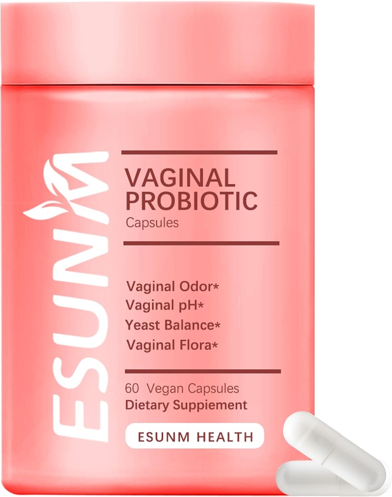 Ženský vaginální zdravotní dodatek, Vaginální probiotika pro ženy pH Balance Prebiotika & Lactobacillus Probiotic, Podpora zdravé vaginální zápach & Vaginální Flora, 60 Počet