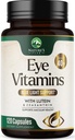 Oční vitaminy a minerální doplňky - Obsahuje zinek, měď, lutein, zeaxanthin, podporuje suchý oční kmen, Vision zdraví pro dospělé, non-GMO, Vegan Oční péče pilulky a minerální doplňky - 120 Kapsle