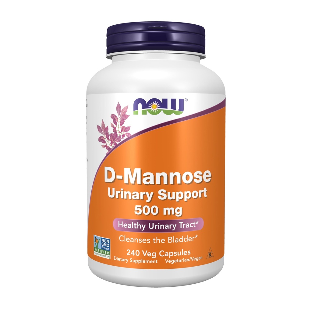 Nyní Potraviny Doplňky, D- Mannose 500 mg, Non- GMO Projekt ověřen, Zdravý močový trakt *, 240 Veg Kapsle