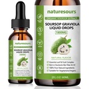 Naturesaurs 100% Pure Organic Soursop Extract, Soursop Graviola Liquid Drops 1800MG, Organic Pure Soursop Leave and Fruit Extract, Cukr / gluten Free, 2 FL.OZ (1)