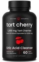 Organic Tart Cherry Extract Kapsle 12 000 mg - Vyrobeno z Montmorency Tart Cherry Concentrate, Celer Seed & Bilberry - Čistota a společná podpora kyseliny močové - Veganské Kapsle