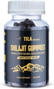 Tila Organic Himalayan Shilajit Resin Soft Gels - 60 Gummies, 600 mg- Přírodní doplněk pro muže a ženy s více než 85 stopových minerálů, Fulvic kyseliny a Humic Acid Vegan gluten zdarma