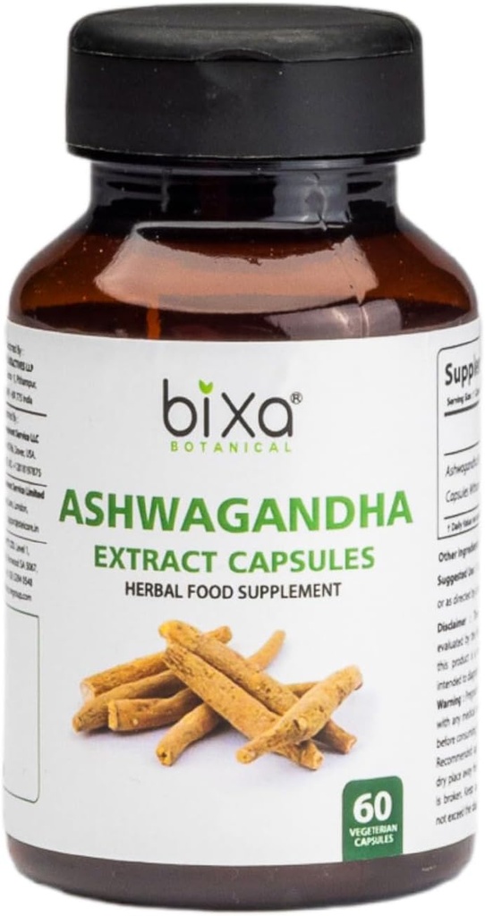 bixa BOTANICAL Ashwagandha Extract (Witania Somnifera Root) CLAS124; Indian Ginseng - Best Re- Energizer & Imunity Booster CLAS124; Bylinný dodatek. Počet (balení po 1)