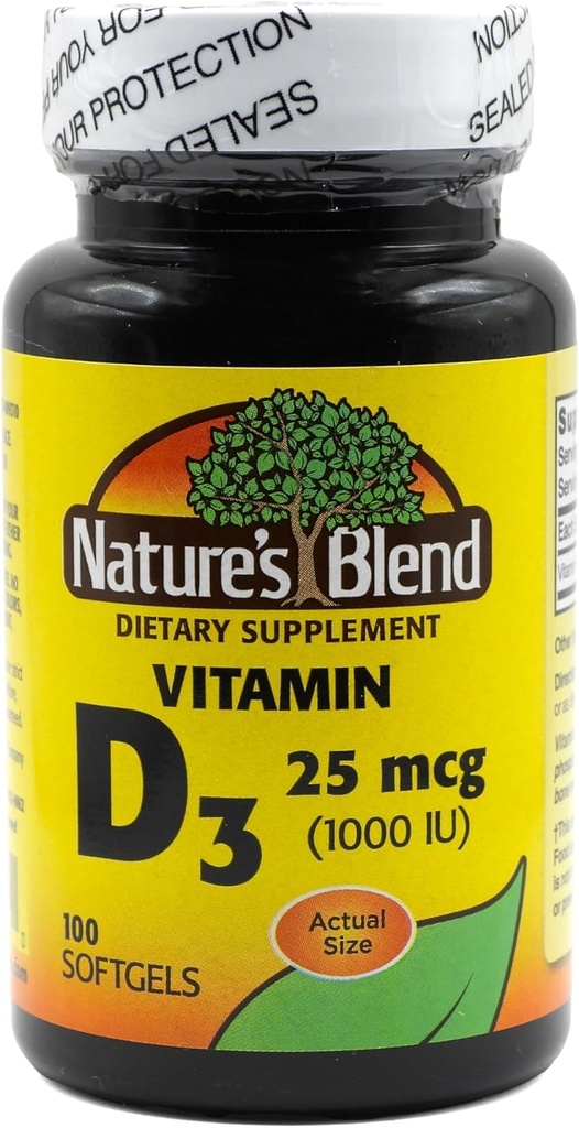 Nature 's Blend Vitamin D3 25 MCG (1000 IU)