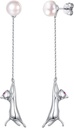 SILVERCUTE 925 Sterling Silver Earring for Women, Silver Cat / Dinosaur / Devil Horn / Leaf / Snake / Skeleton Různé študové náušnice nebo ušní poutka