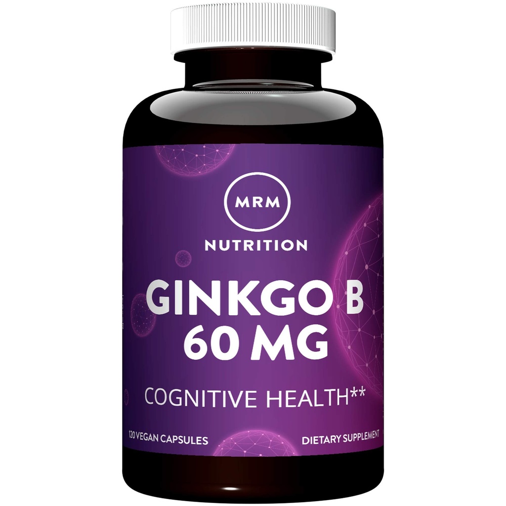 MRM Nutrition Ginkgo B 60mg CLAS124; Gluten- Free + Vegan CLAS124; 120 Servings