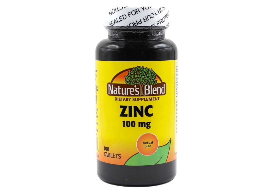 Nature 's Blend Zinek Gluconate 100 mg, 100 tablet