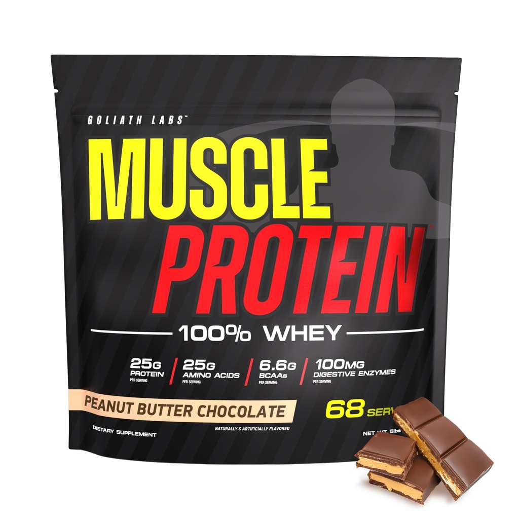 BARVENČNÍ LABS Svalový proteinový prášek [5 lbs / balení po 1] - Studený filtrovaný, 25g čistý protein, 6.6g BCAA (balení květen Vary) (5 liber (balení po 1), arašídové máslo čokoláda)
