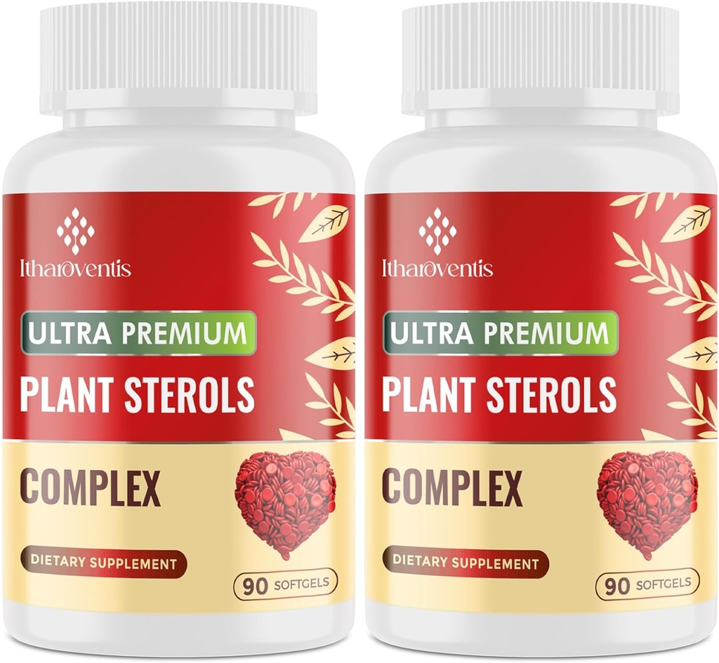 Cholesterol doplňky s rostlinnými steroly, Niacin, červená kvasinková rýže, Bergamot, Omega33 & Česnek - Addiced Absorpční vzorec - 180 Softgels