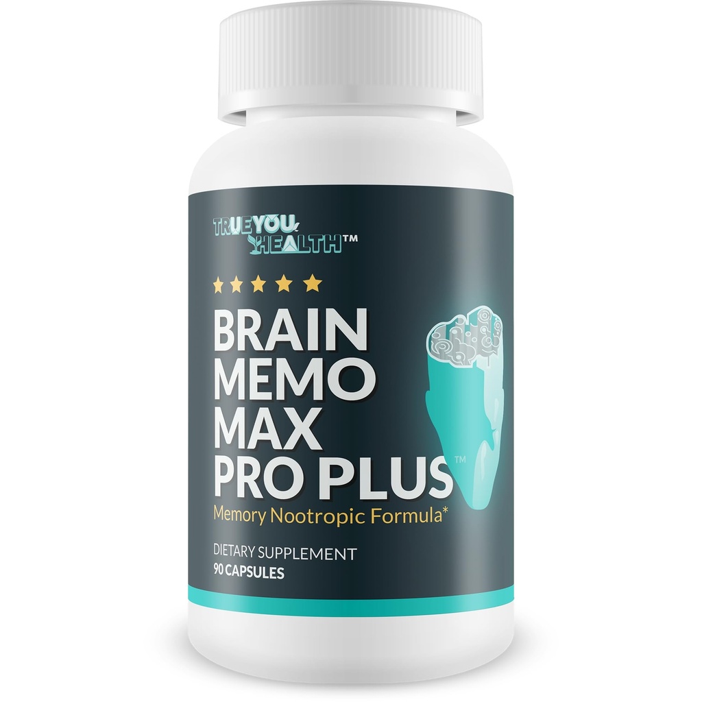 Brain Memo Max Pro Plus - Top Memo & Brain Memo Max Pro dodatek - Podpora lepší paměti a duševní ostrosti - Pomoc přírodní mozkové funkce - Podpora zaměření, duševní zotavení, & energie