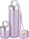 Zannaki Metal Travel Pill Organizátor, Přenosný Vodotěsný Týdenní Pill Box, Velký hliníkový Alloy Pouzdro Kontejner, BPA Volný 7 Daily Medicine Organizátor Držák na vitamín, Rybí olej, Dodatek
