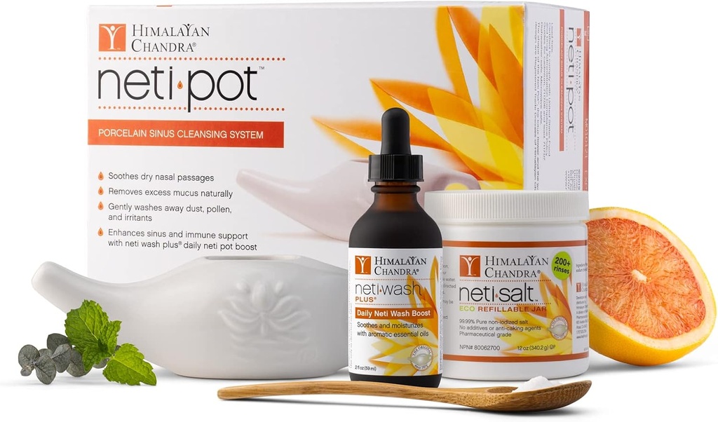 Himalayan Chandra Neti Pot kompletní Sinus Cleansing System Starter Kit