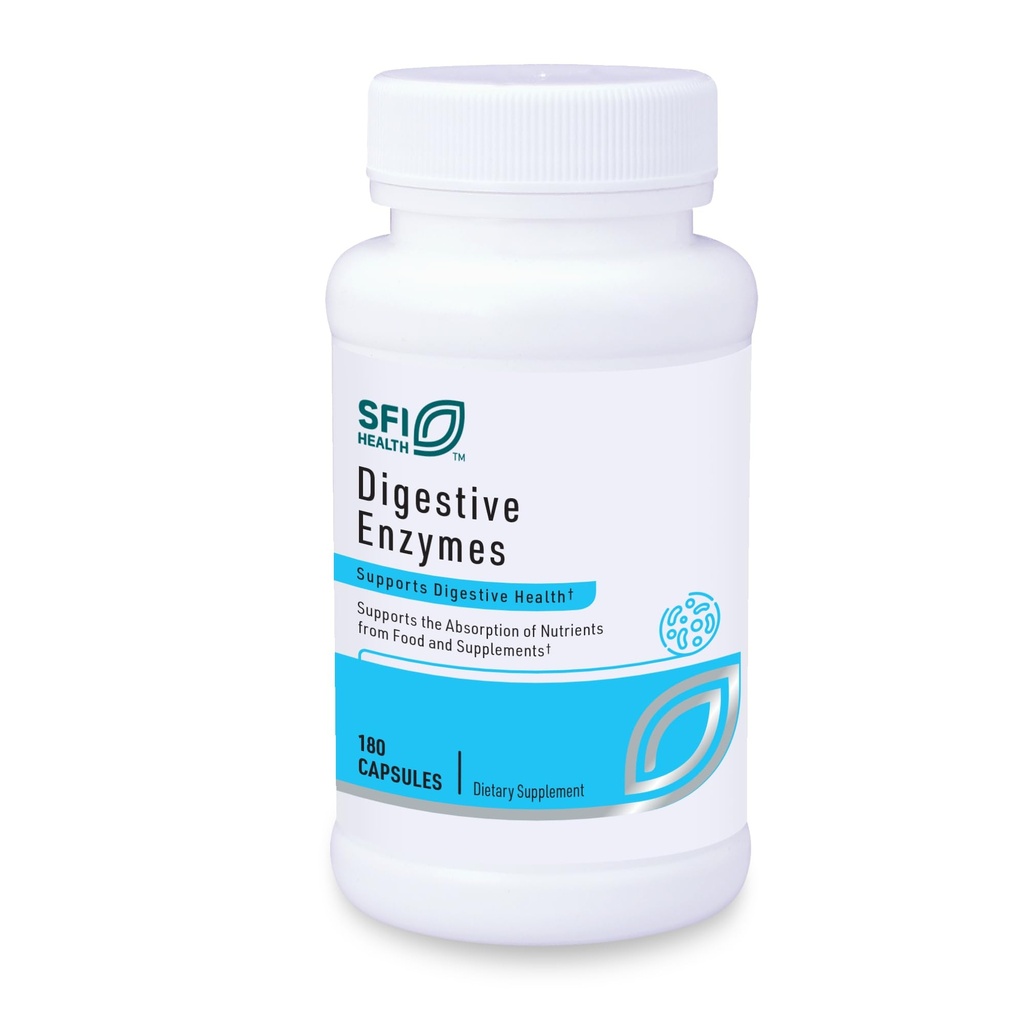 Klaire Labs SFI Health Digestive Enzymes - Gut Zdravotní doplňky s Lipázou, Amyláza a proteáza Enzymy pro stravovací - Aid Nutrient Absorpce - Nápověda Occasional GI Discomform (180 Kapsle)