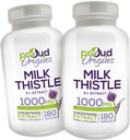 1000mg Thistle mléko pomáhá udržovat zdravé funkce jater, optimalizovat zdraví, rychlé uvolnění, gluten zdarma doplňky - 6- měsíční dodávky (2 balení)