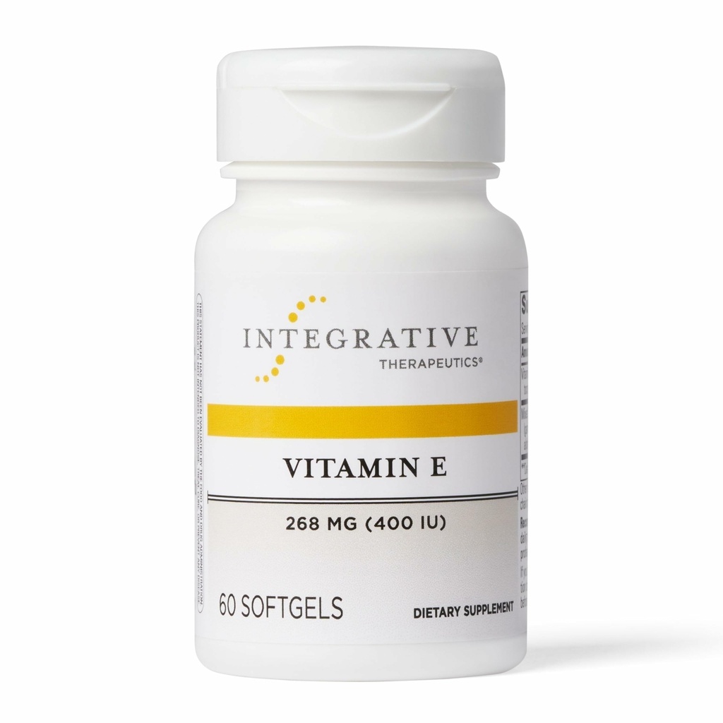 Integrační terapeutika Vitamin E - Antioxidant dodatek pro kardiovaskulární podporu zdraví * - Podpora srdce * - Dairy- Free & gluten- Free - 60 vitaminových softgelů (60 Služeb)