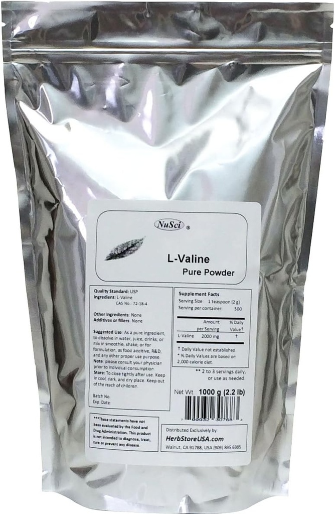 L- valin, čistý amin (1000g (2.2 Lb))