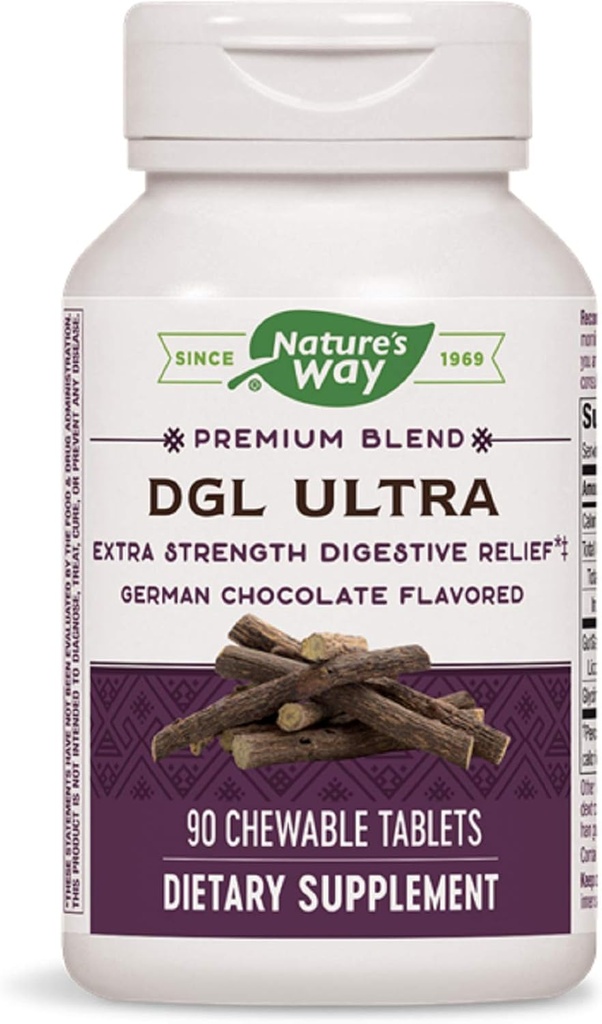 Cesta přírody DGL ULTRA 10: 1 Extra síla, 75 mg na porci, německá čokoládová ochucená, 90 žvýkaček, balení po 2 (Balení květen Vary)
