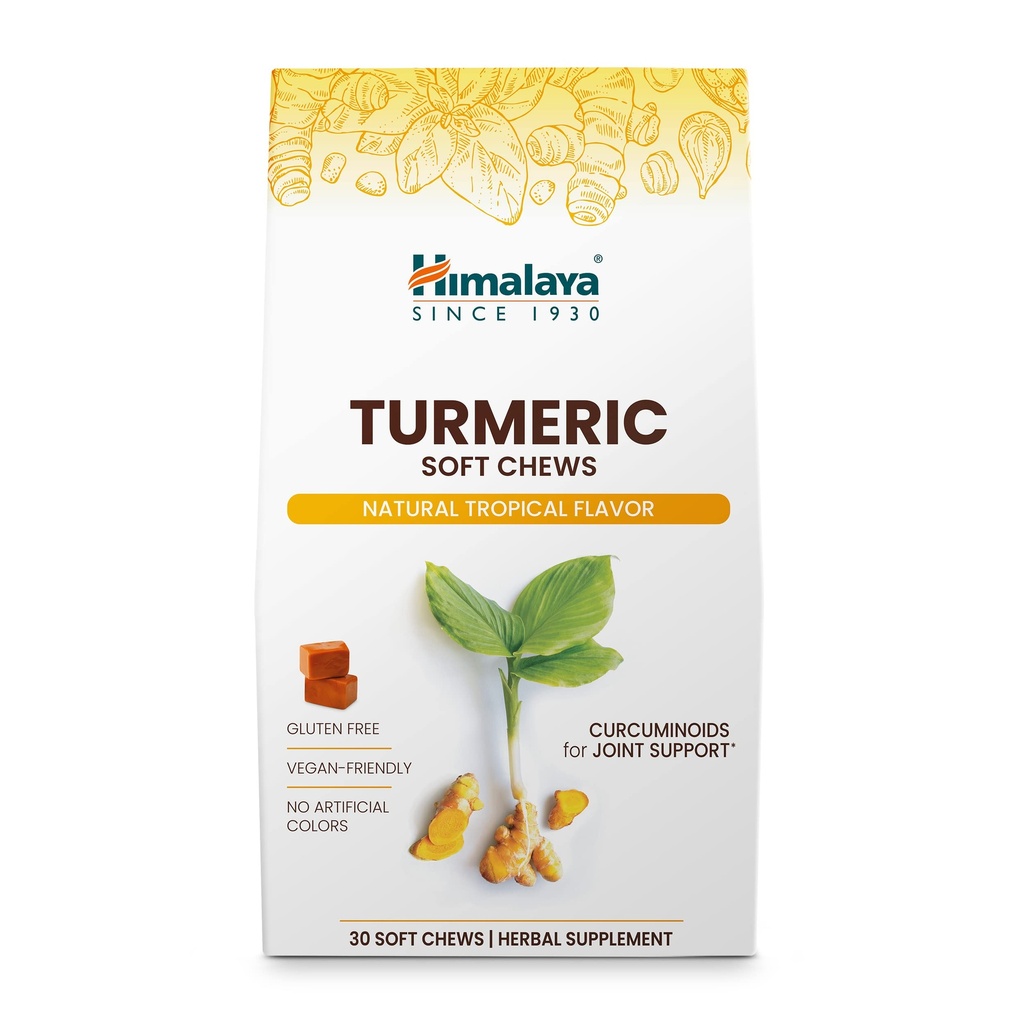Himalaya Žvýkačky s kurkumin pro zdravou společnou podporu, a Optimum Flexibility & Mobility, 300 mg extracts per Serving, 30 měkkých Žvýkaček, 15 denní zásobování