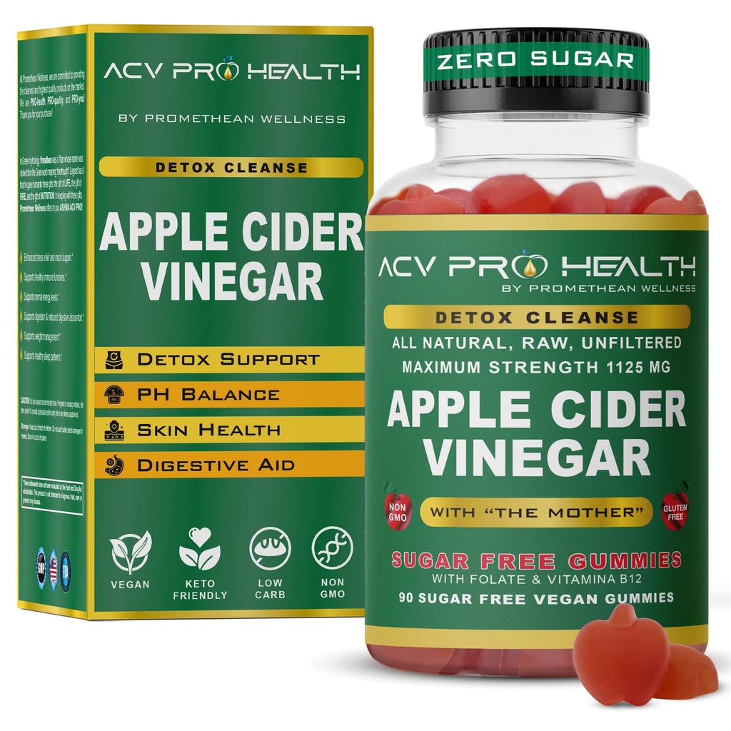 ACV s cukrem nedělá žádný smysl! Apple Cider Ocet Gummies Cukr zdarma Nízký karb Advanced Keto Acv Gummies Keto Gummy Detox Cleanse (90 Počet)
