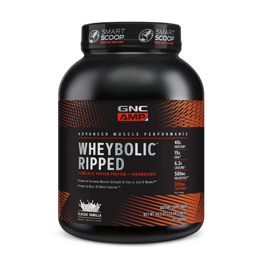GNC AMP Wheybolic Ripped - Classic Vanilla (22 Služeb)