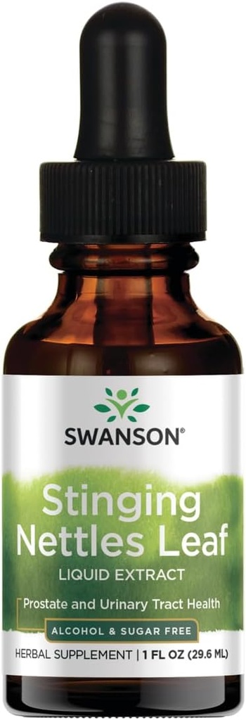 Swanson Stringing Nettles Leaf Liquid Extract Alkohol a cukr - bez 1 fl Ounce (29.6 ml) Liquid