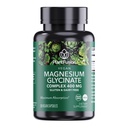 PlantFusion Vegan Magnesium Glycinate Complex 400 mg - Vysoká absorpce a biologická dostupnost - Chelated - Podporuje svalovou relaxaci, spánek, kardio zdraví, stresovou úlevu a výrobu energie - Non GMO