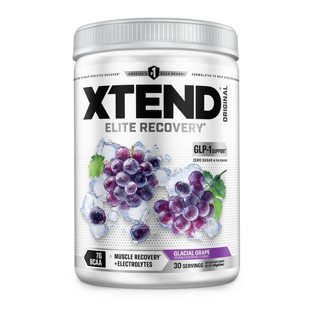 Xtend XTEND Original BCAA Powder 7g BCAA and 2.5g L-glutamin, Cukr zdarma příspěvek cvičení Muscle Recovery drink s aminokyseliny pro muže a ženy, 30 Služeb
