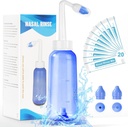 Neti Pot Sinus Rinse Lahvička - Jemný nazální čistič lahev pro účinný tlakový zavlažovač 300 ML s 20 Nazálními solnými balíčky