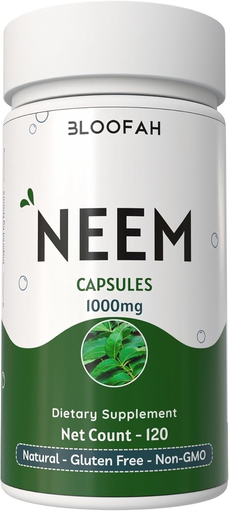 Neem Leaf Kapsle 1000mg prášek 124; Azadirachta Indica Leaf Bylinné doplňky 124; Non- GMO, gluten- zdarma 124; Žádné umělé přísady current 124; Tradiční Bylinné Formule (120 Počet (balení po 1))